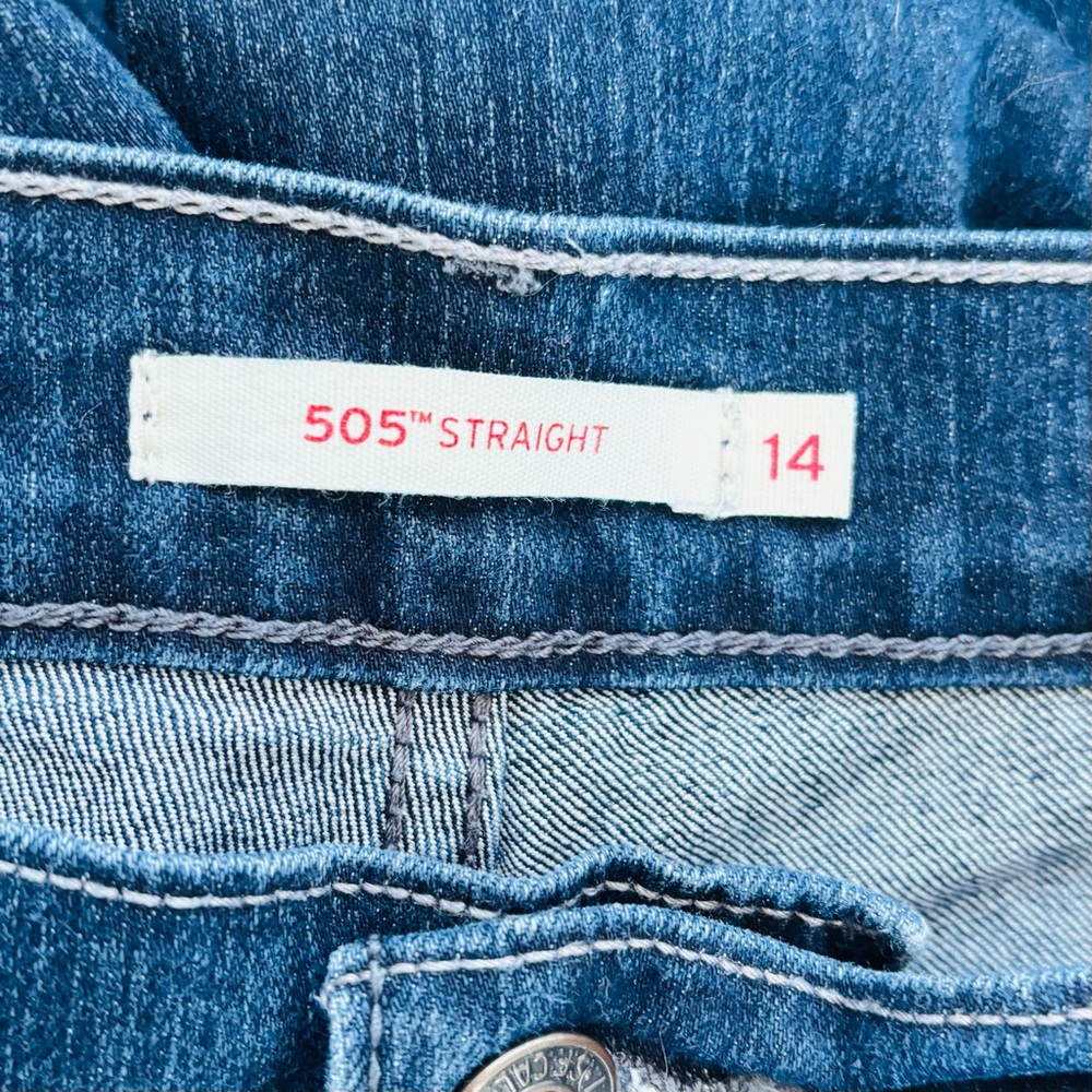 Levi's 505 Straight Leg Jeans Size 14 - Picture 5 of 8